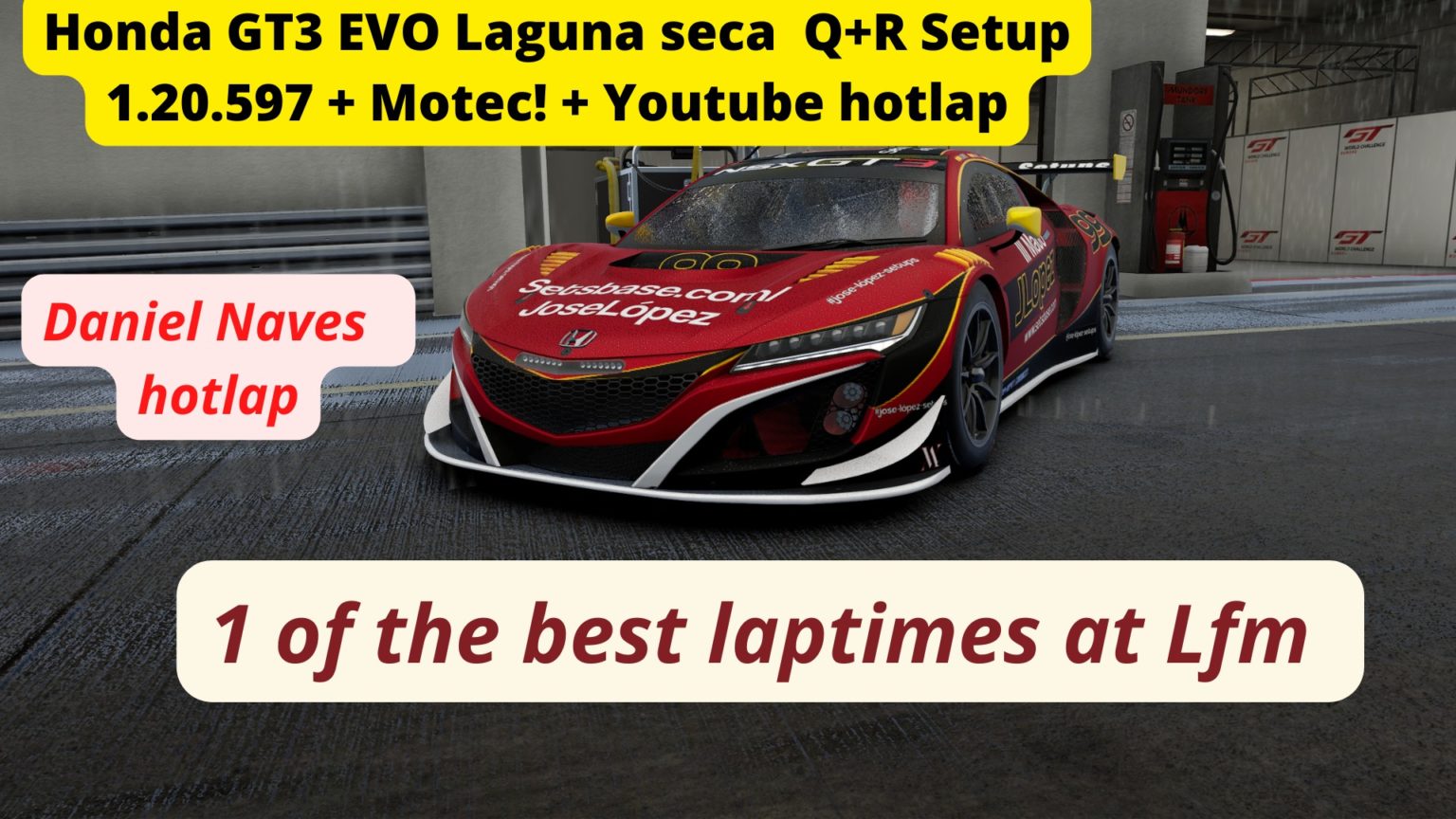 Honda Nsx Gt Evo Laguna Seca Hotlap R Q Setups Motec Files Vers