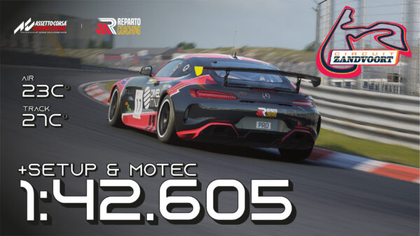 Mercedes AMG GT4 – Zandvoort - Esport Setup – Race + Qualy +Motec +Replay